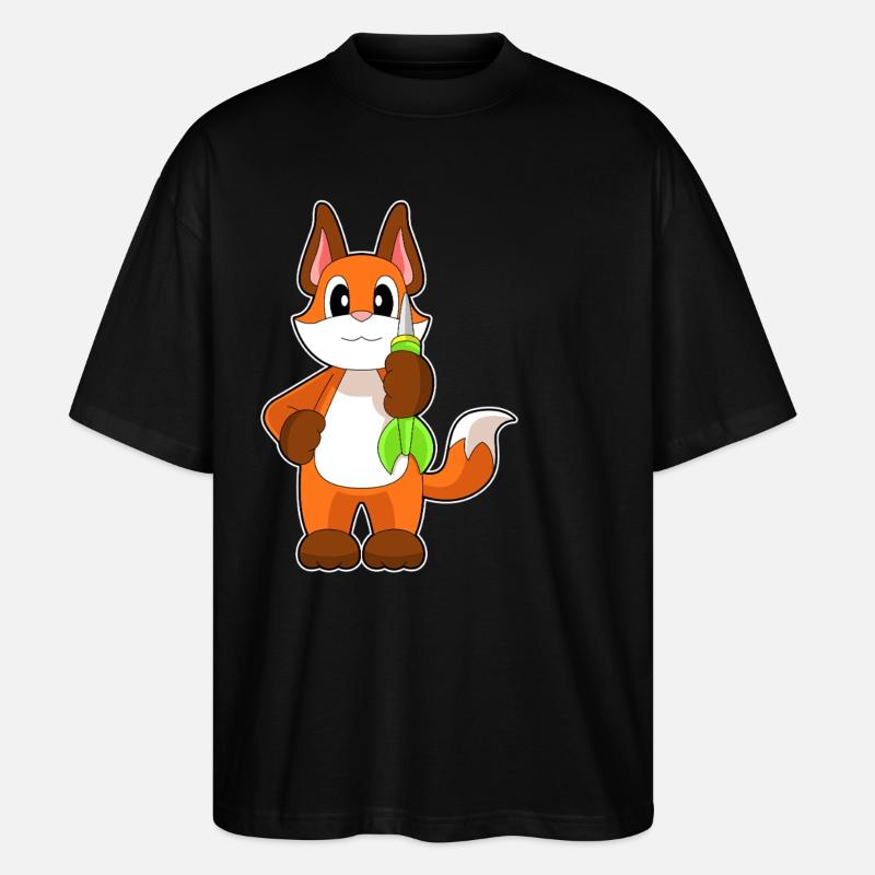 Fléchette renard - T-shirt bio Blaster 2.0 coupe oversize Stanley/Stella Unisexe - noir