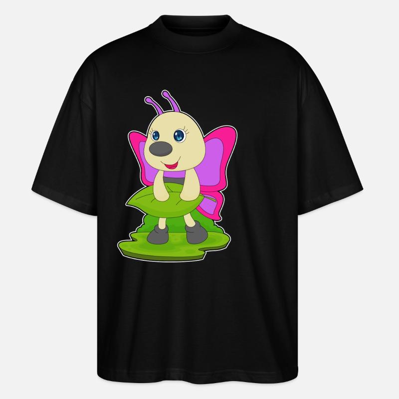 Feuille de papillon - T-shirt bio Blaster 2.0 coupe oversize Stanley/Stella Unisexe - noir