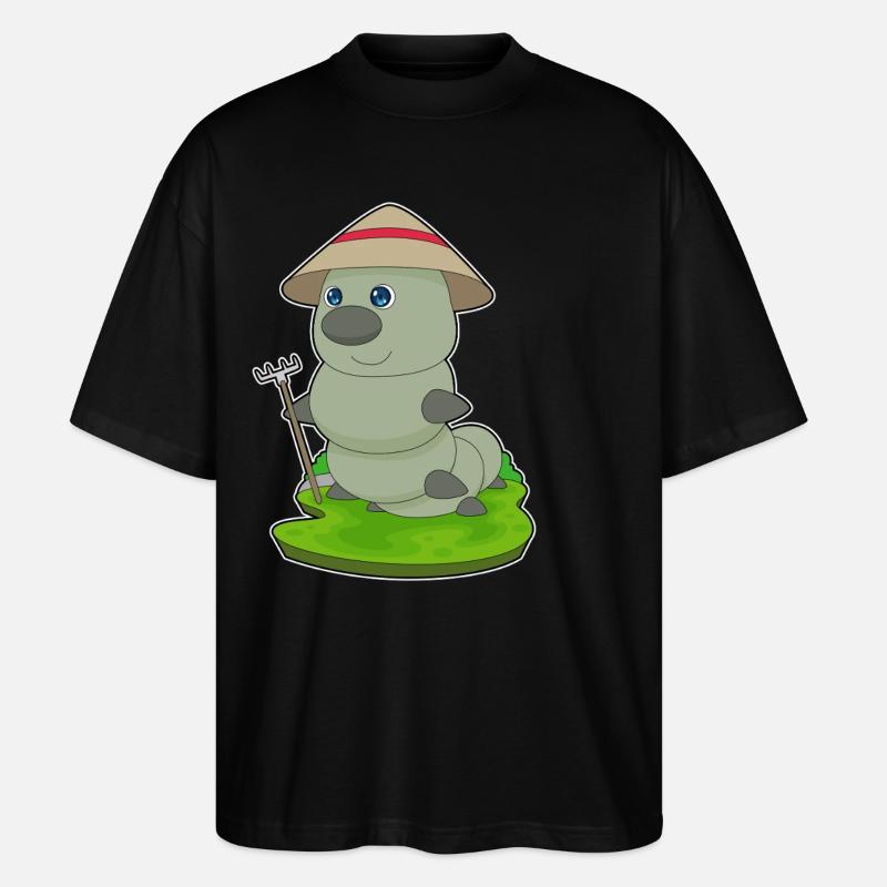 Râteau fermier Caterpillar - T-shirt bio Blaster 2.0 coupe oversize Stanley/Stella Unisexe - noir