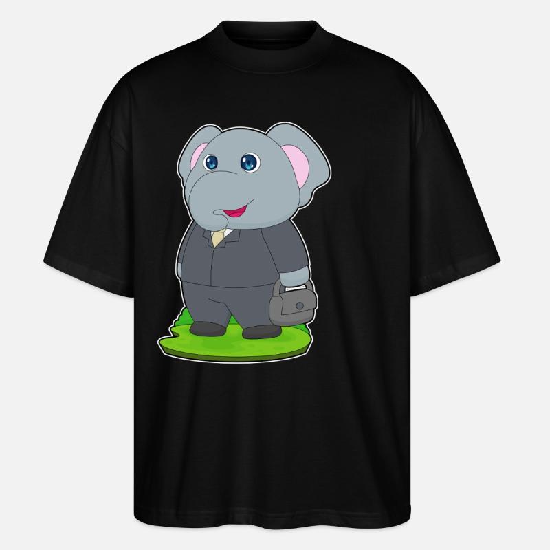 Elefant Gentleman Tasche - Stanley/Stella Oversized Unisex Bio T-Shirt Blaster 2.0 - Schwarz