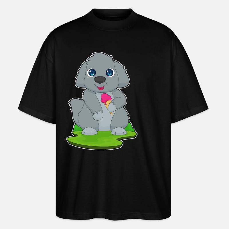 Glace gaufrée pour chien - T-shirt bio Blaster 2.0 coupe oversize Stanley/Stella Unisexe - noir