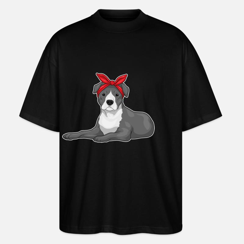 Pitbull Loop - Stanley/Stella Oversized Unisex Organic T-shirt Blaster 2.0 - black