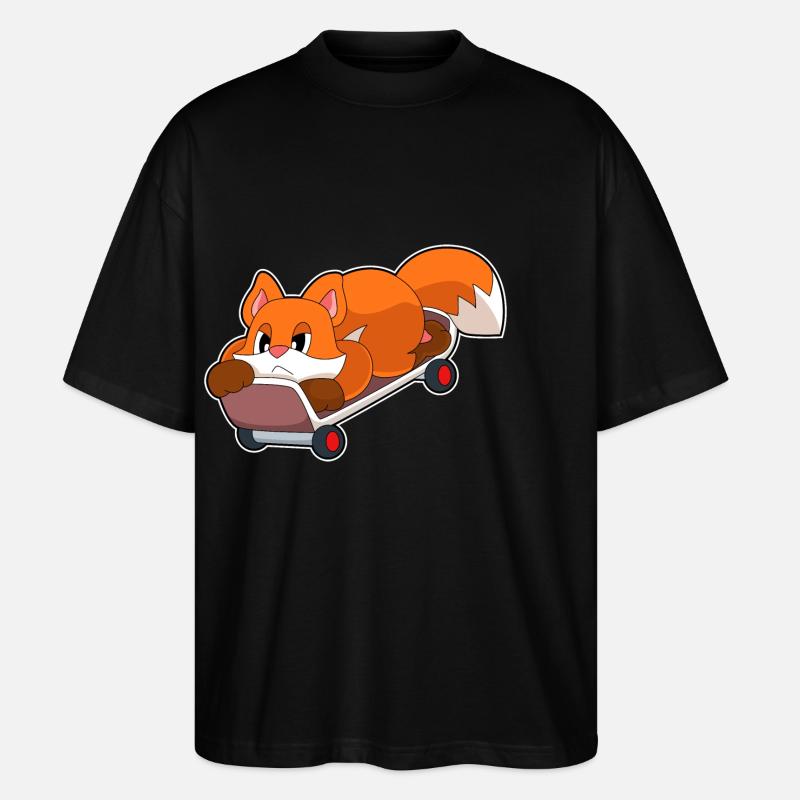 Fuchs Skater Skateboard - T-shirt bio Blaster 2.0 coupe oversize Stanley/Stella Unisexe - noir