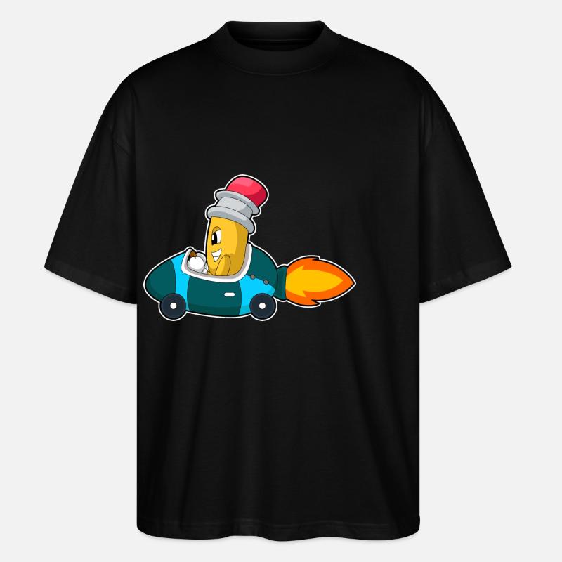 Bleistift Auto - Stanley/Stella Oversized Unisex Bio T-Shirt Blaster 2.0 - Schwarz