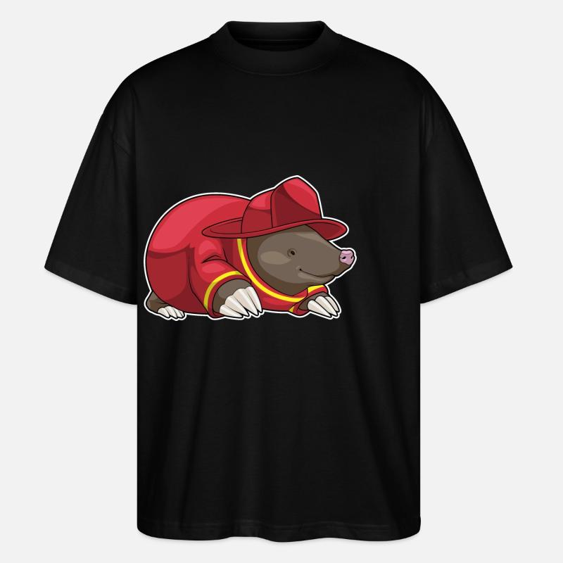 Pompiers de Mole - T-shirt bio Blaster 2.0 coupe oversize Stanley/Stella Unisexe - noir