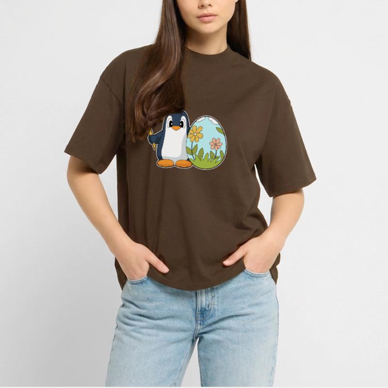 Penguin Easter Easter Egg Stanley/Stella Oversized Unisex Organic T-shirt Blaster 2.0