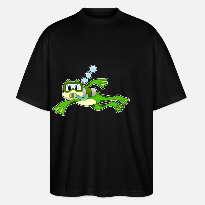 Frog Diver Oxygen Cylinder - Stanley/Stella Oversized Unisex Organic T-shirt Blaster 2.0 - black