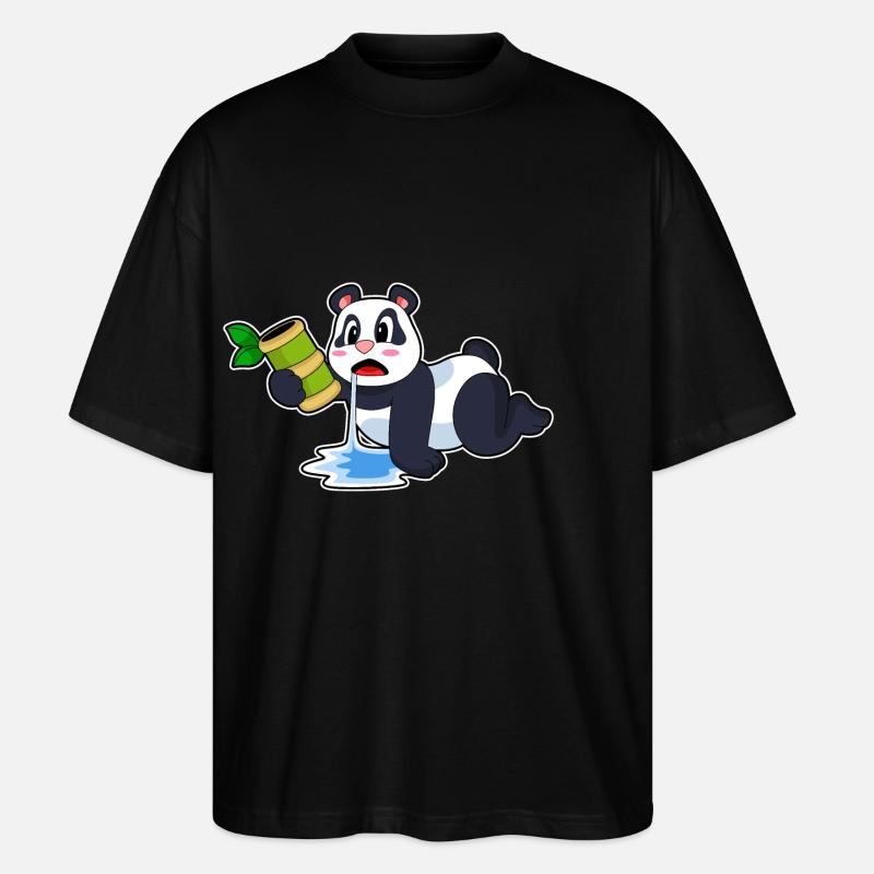 Panda Bamboo Mug - Stanley/Stella Oversized Unisex Organic T-shirt Blaster 2.0 - black