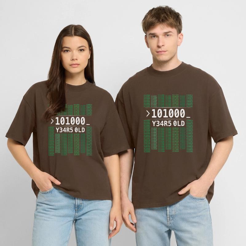 101000 YEARS OLD COMPUTER BINARY CODE 40TH BIRTHDAY Stanley/Stella Oversized Unisex Organic T-shirt Blaster 2.0