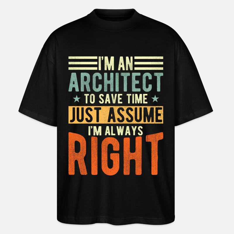 Architecte - T-shirt bio Blaster 2.0 coupe oversize Stanley/Stella Unisexe - noir