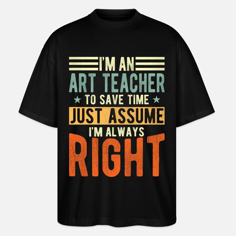 Professeur d’art - T-shirt bio Blaster 2.0 coupe oversize Stanley/Stella Unisexe - noir