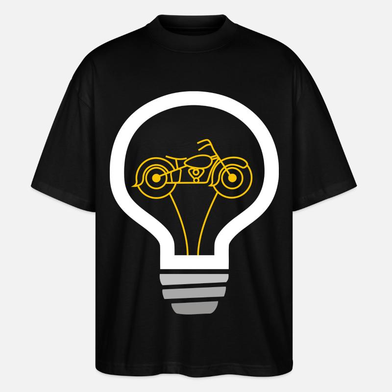 Motorrad-Innenbirne - Stanley/Stella Oversized Unisex Bio T-Shirt Blaster 2.0 - Schwarz