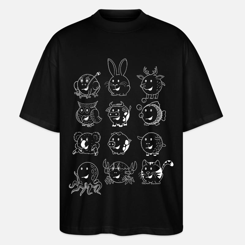 Kugeltiere! - Stanley/Stella Oversized Unisex Bio T-Shirt Blaster 2.0 - Schwarz