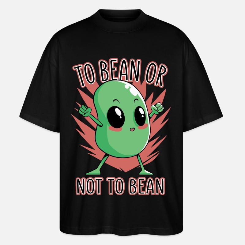 Bohne oder nicht Bohne - Stanley/Stella Oversized Unisex Bio T-Shirt Blaster 2.0 - Schwarz