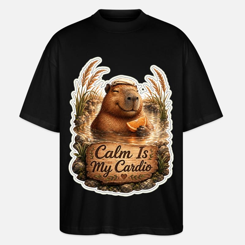 Le calme est mon cardio - T-shirt bio Blaster 2.0 coupe oversize Stanley/Stella Unisexe - noir