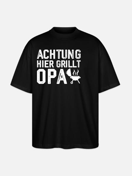Grillen Grillmeister Opa Grill Geschenkidee - Stanley/Stella Oversized Unisex Bio T-Shirt Blaster 2.0 - Schwarz