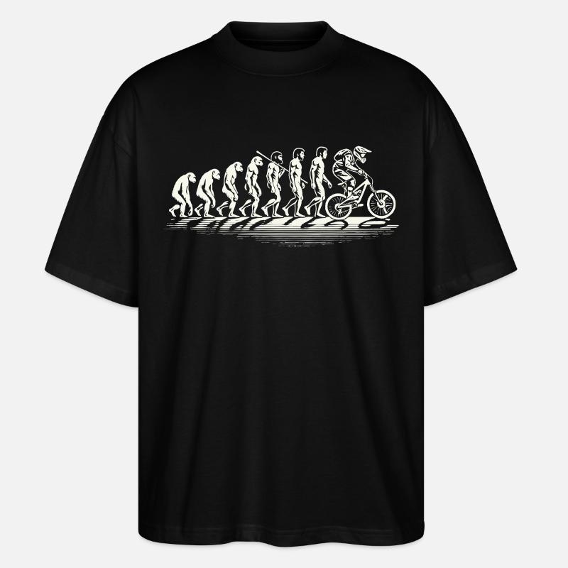Evolution Bicycle VTT Cyclisme Humour - T-shirt bio Blaster 2.0 coupe oversize Stanley/Stella Unisexe - noir