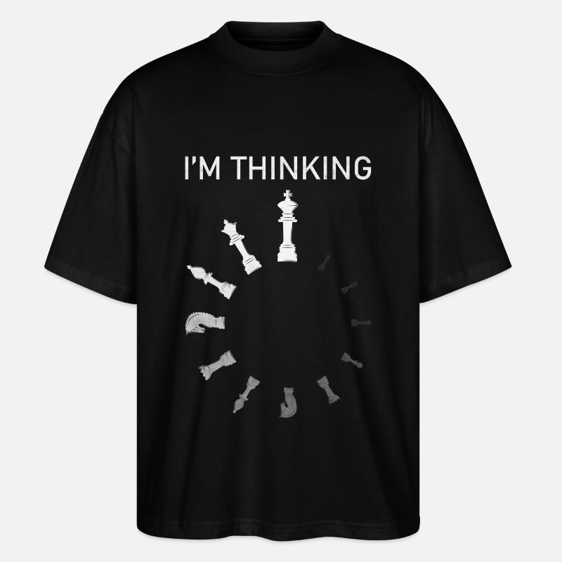 I m Thinking Chess - Stanley/Stella Oversized Unisex Organic T-shirt Blaster 2.0 - black