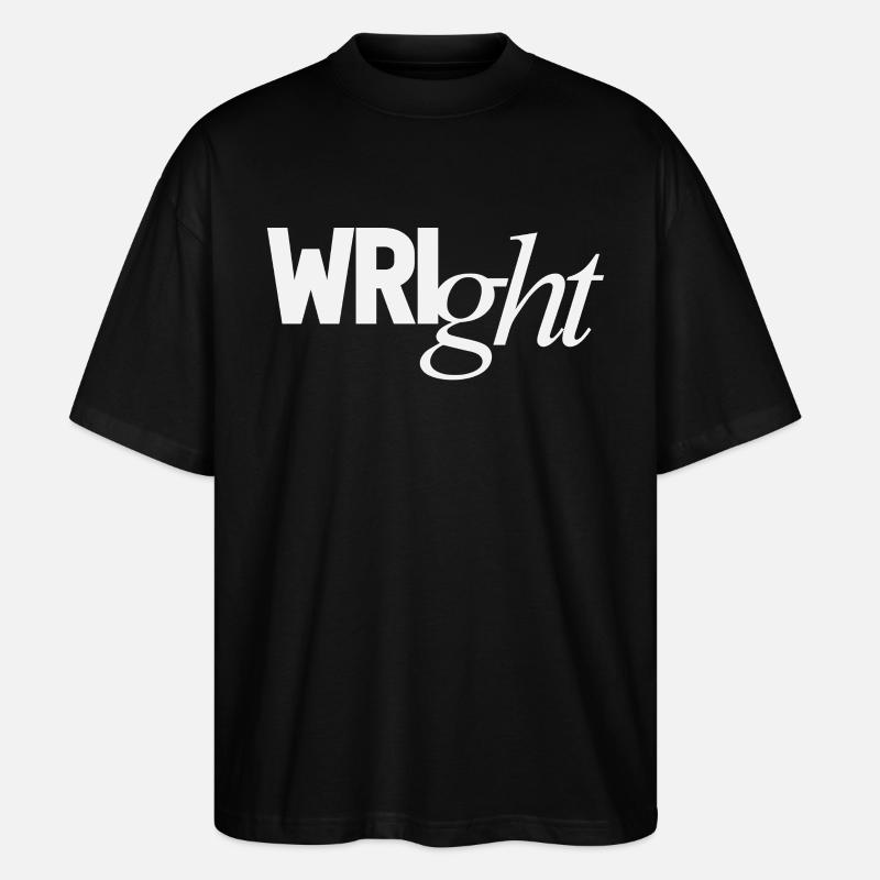 Wright Personal Name - Stanley/Stella Oversized Unisex Organic T-shirt Blaster 2.0 - black
