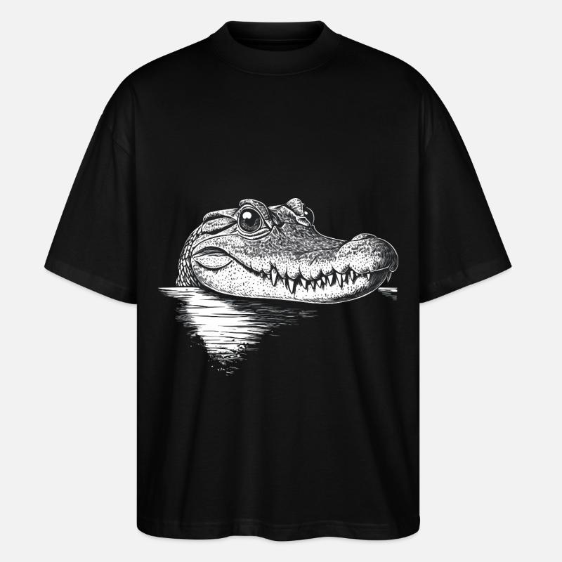 Krokodil - Stanley/Stella Oversized Unisex Bio T-Shirt Blaster 2.0 - Schwarz