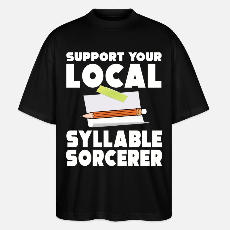 Silbenzauberer Poetry Slam - Stanley/Stella Oversized Unisex Bio T-Shirt Blaster 2.0 - Schwarz