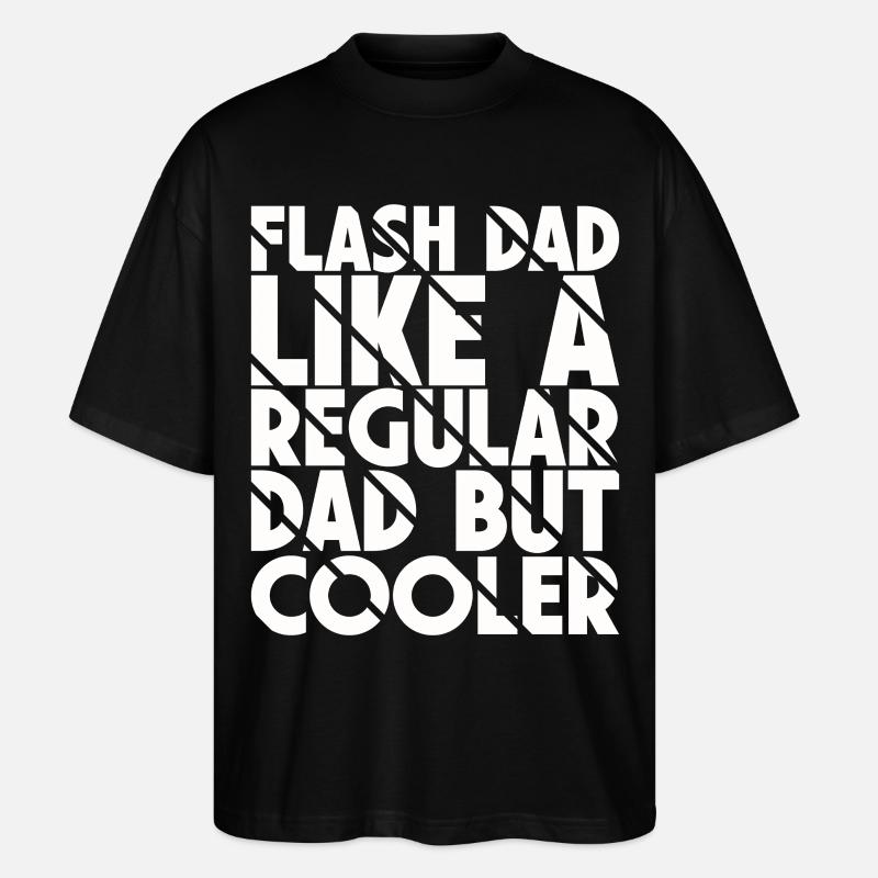 Bouldering Flash Papa Boulderer - Stanley/Stella Oversized Unisex Bio T-Shirt Blaster 2.0 - Schwarz