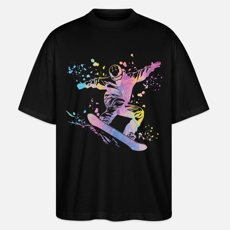Snowboarder Snowboarding Snowboard - Stanley/Stella Oversized Unisex Organic T-shirt Blaster 2.0 - black