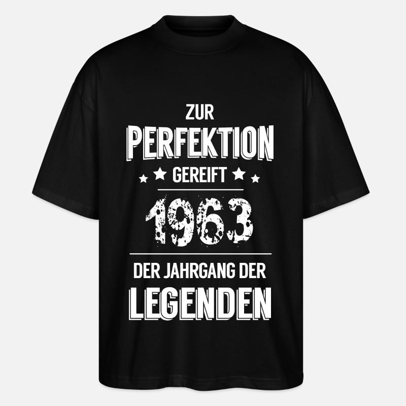Legenden 1963 - Stanley/Stella Oversized Unisex Bio T-Shirt Blaster 2.0 - Schwarz