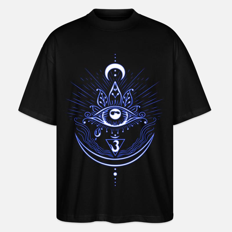 Troisième œil Chakra Symbole Troisième Œil - T-shirt bio Blaster 2.0 coupe oversize Stanley/Stella Unisexe - noir
