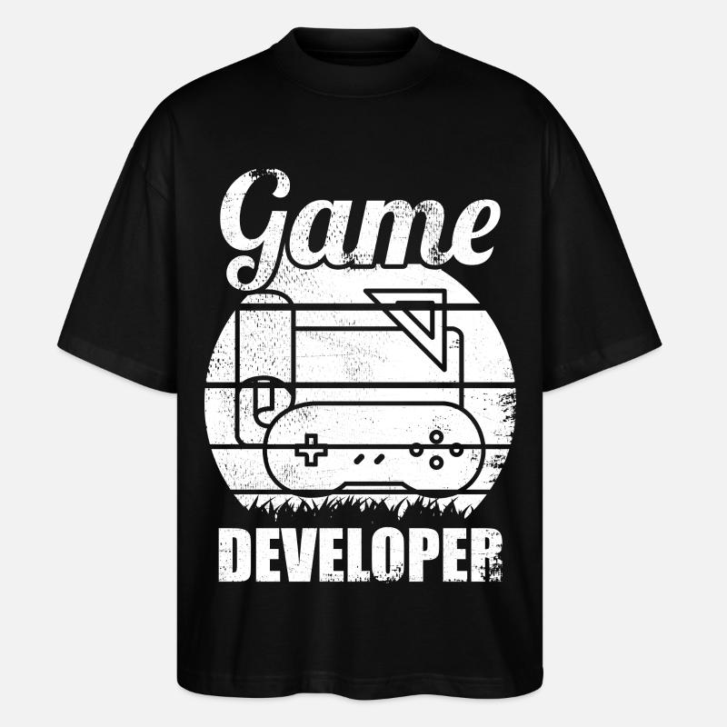 Développeur de jeux - T-shirt bio Blaster 2.0 coupe oversize Stanley/Stella Unisexe - noir