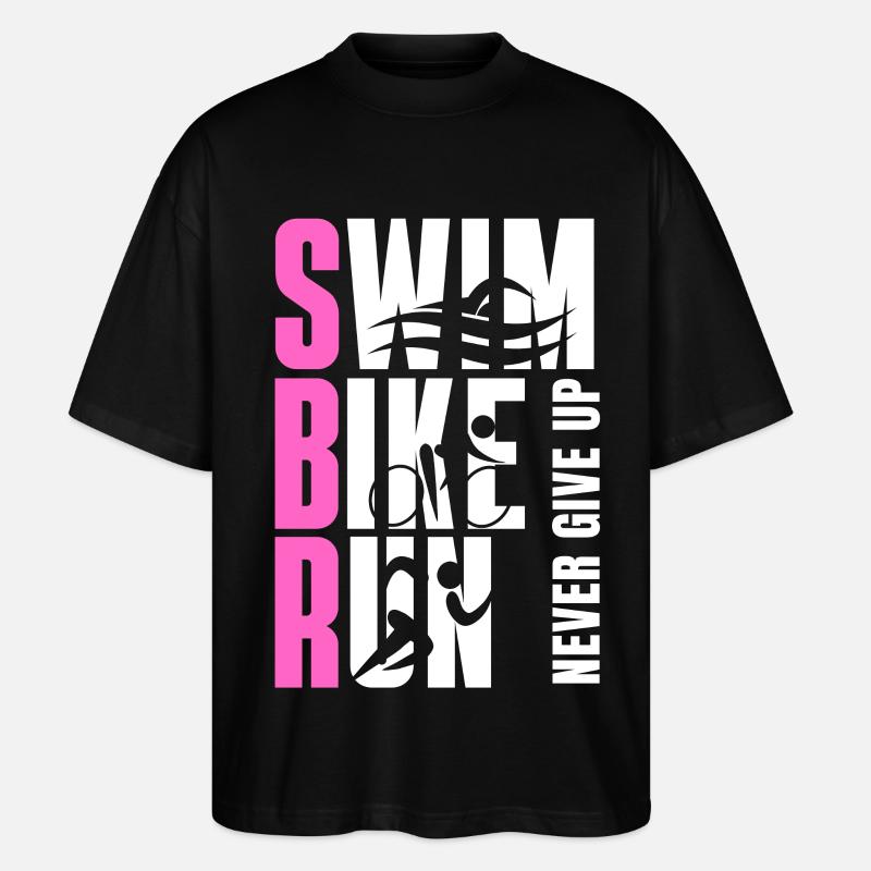 TRIATHLON MÄDCHEN WELLIG PINK - Stanley/Stella Oversized Unisex Bio T-Shirt Blaster 2.0 - Schwarz