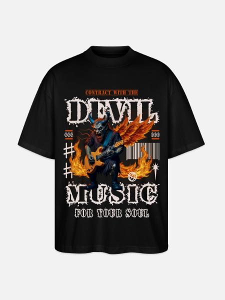 Devil Rock Music - Stanley/Stella Oversized Unisex Organic T-shirt Blaster 2.0 - black