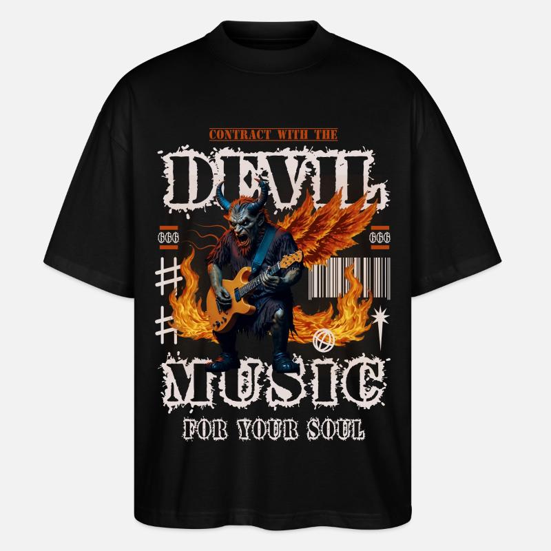 Teufel Rock Musik - Stanley/Stella Oversized Unisex Bio T-Shirt Blaster 2.0 - Schwarz