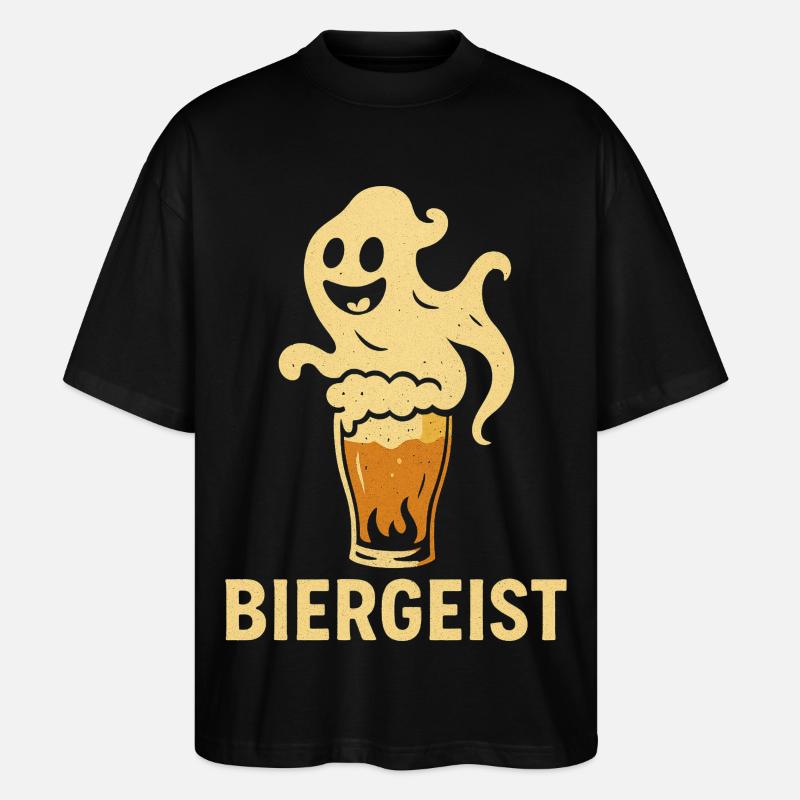 Biergeist lustiger Spruch - Happy Halloween - Stanley/Stella Oversized Unisex Bio T-Shirt Blaster 2.0 - Schwarz