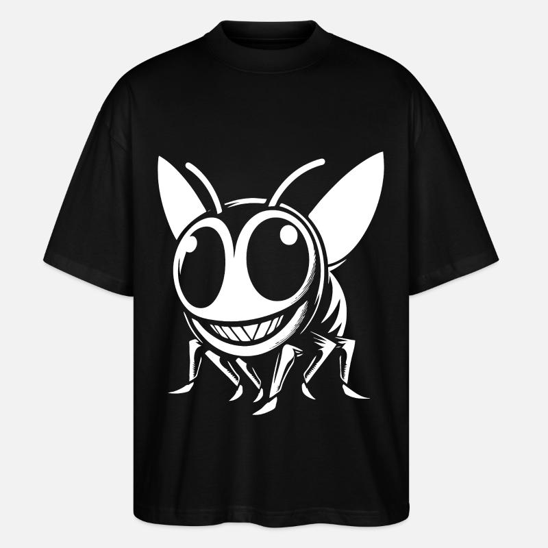 Funny Wasp Design – Comic Fun - Stanley/Stella Oversized Unisex Organic T-shirt Blaster 2.0 - black