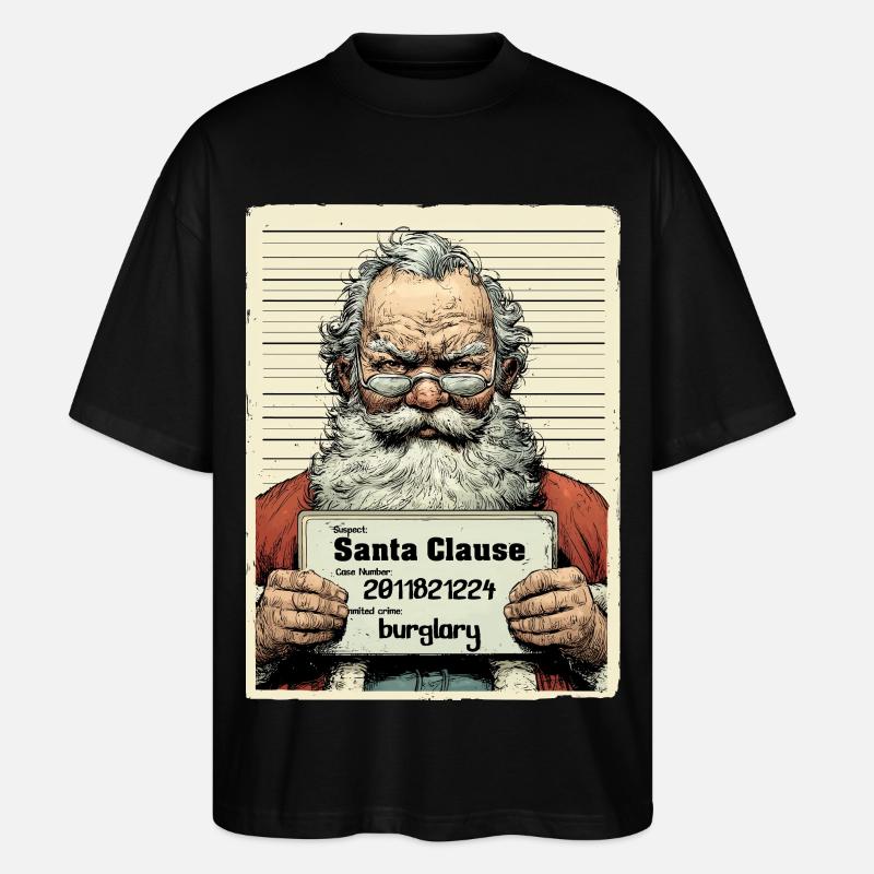 Santa Verhaftet - Stanley/Stella Oversized Unisex Bio T-Shirt Blaster 2.0 - Schwarz