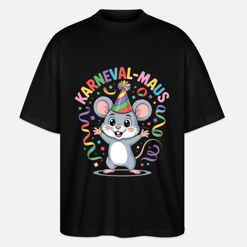 SOURIS DE CARNAVAL - T-shirt bio Blaster 2.0 coupe oversize Stanley/Stella Unisexe - noir