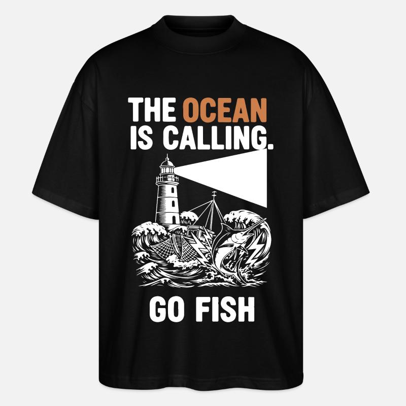 Pêche Mer Ocean Go Fish - Stanley/Stella Oversized Unisex Organic T-shirt Blaster 2.0 - black