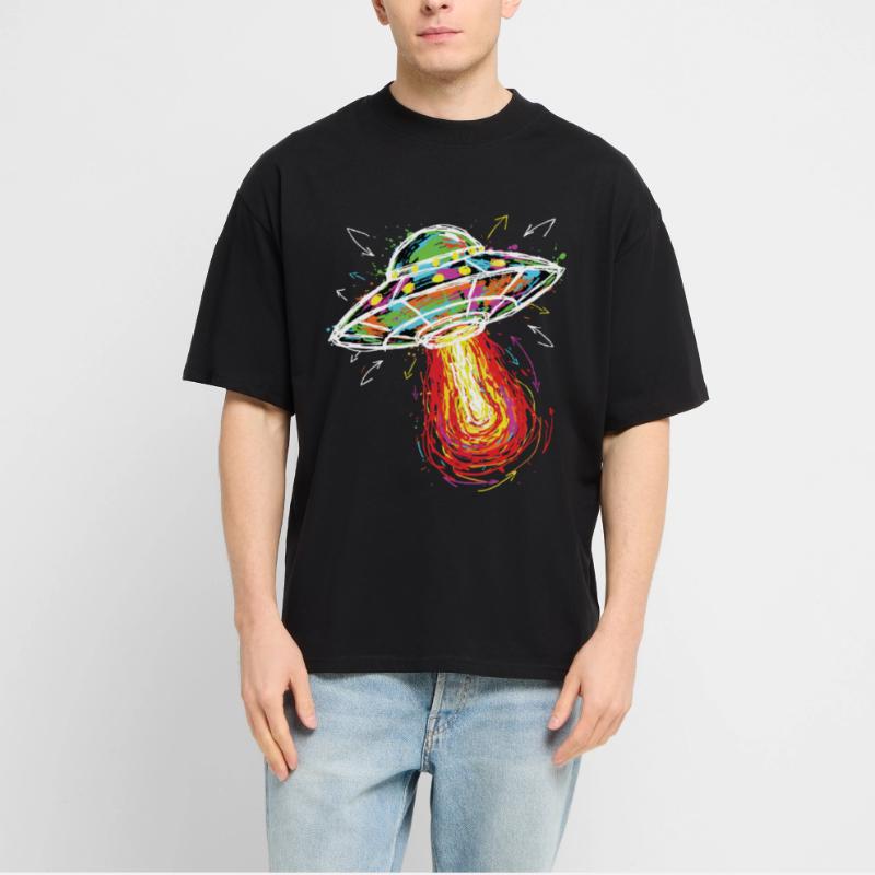 UFO Space Scribble Scribble Color Stanley/Stella Oversized Unisex Organic T-shirt Blaster 2.0