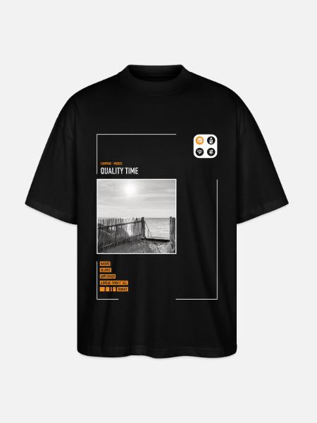 Shirt Camping Modus - Stanley/Stella Oversized Unisex Bio T-Shirt Blaster 2.0 - Schwarz