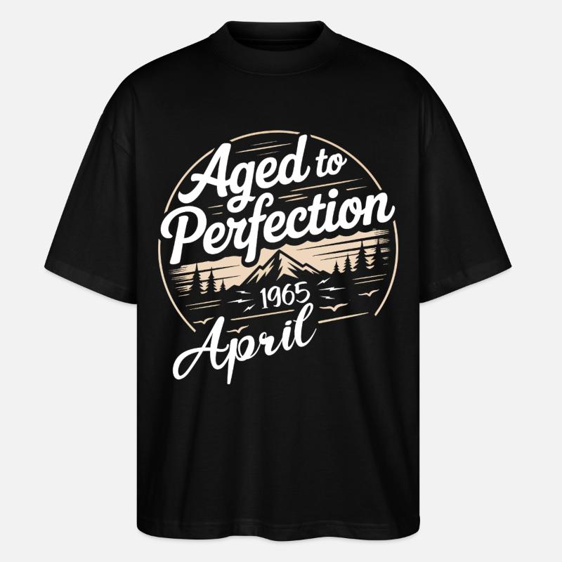 April 1965 birthday april 1965 - Stanley/Stella Oversized Unisex Organic T-shirt Blaster 2.0 - black