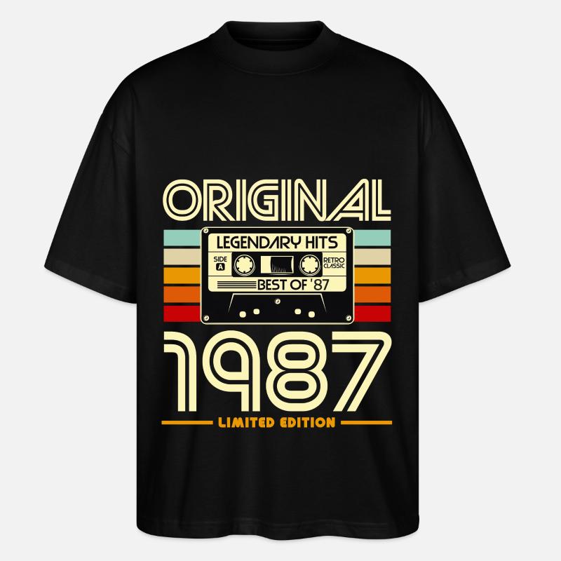 Original 1987 Limited Edition - T-shirt bio Blaster 2.0 coupe oversize Stanley/Stella Unisexe - noir