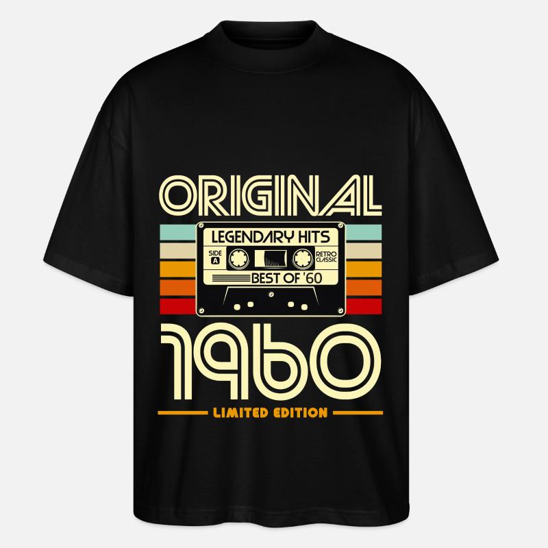 Original 1960 Limited Edition - T-shirt bio Blaster 2.0 coupe oversize Stanley/Stella Unisexe - noir