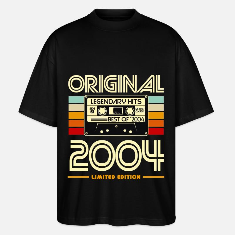 Original 2004 Limited Cassette - Stanley/Stella Oversized Unisex Organic T-shirt Blaster 2.0 - black