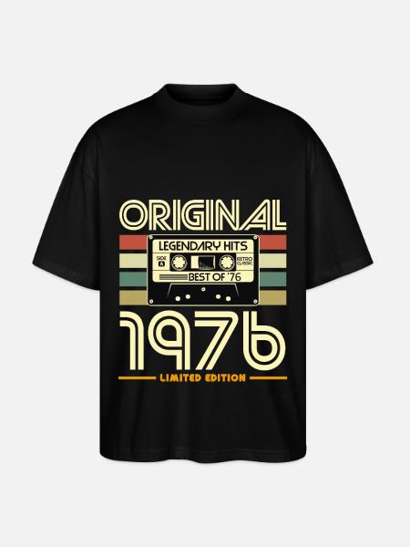 Originalkassette von 1976 - Stanley/Stella Oversized Unisex Bio T-Shirt Blaster 2.0 - Schwarz