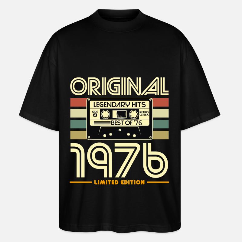 Originalkassette von 1976 - Stanley/Stella Oversized Unisex Bio T-Shirt Blaster 2.0 - Schwarz