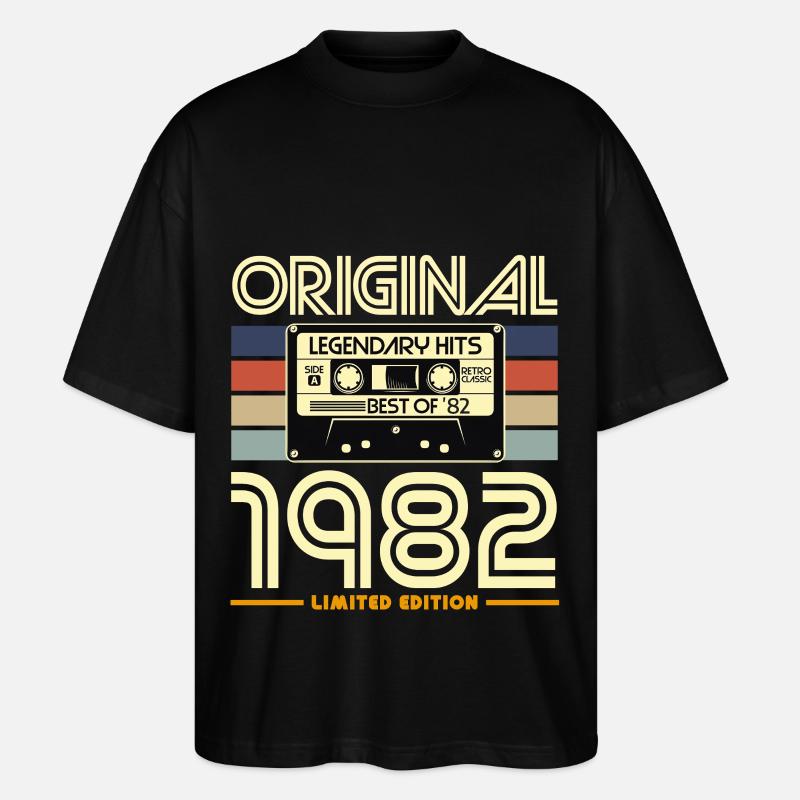 Original 1982 Edition limitée - T-shirt bio Blaster 2.0 coupe oversize Stanley/Stella Unisexe - noir