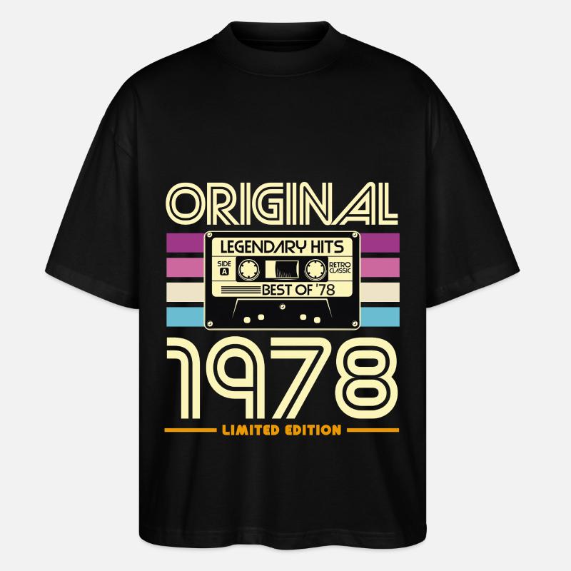 Originale limitierte Edition von 1978 - Stanley/Stella Oversized Unisex Bio T-Shirt Blaster 2.0 - Schwarz