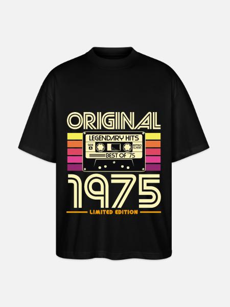 Original 1975 Cassette Limited - Stanley/Stella Oversized Unisex Organic T-shirt Blaster 2.0 - black