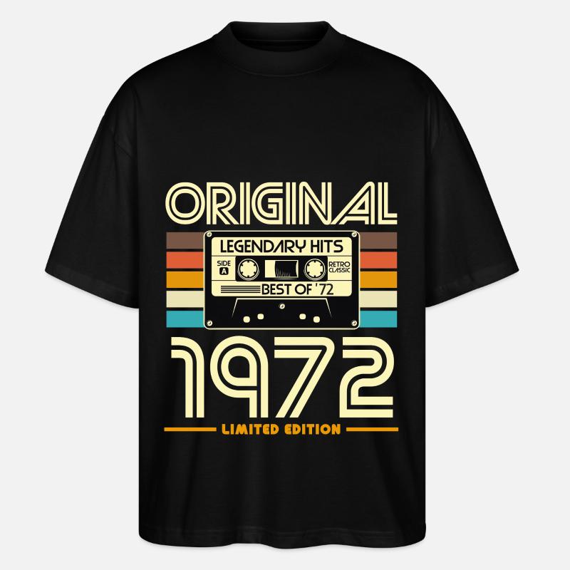 Originale limitierte Retro-Kassette von 1972 - Stanley/Stella Oversized Unisex Bio T-Shirt Blaster 2.0 - Schwarz